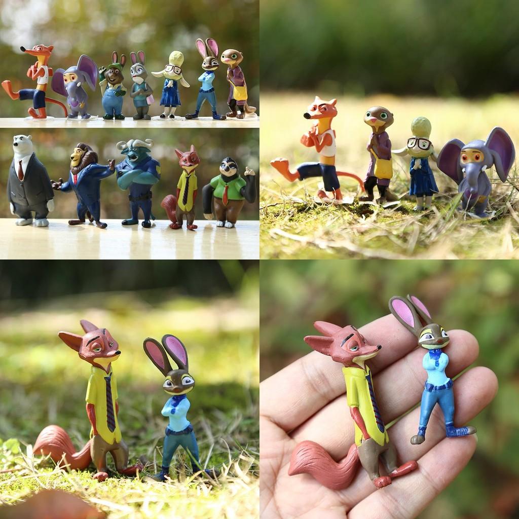 Zootopia Figurine Nick Judy Decor de Birou de Colecție Cadou pentru Copii Zi de Naștere