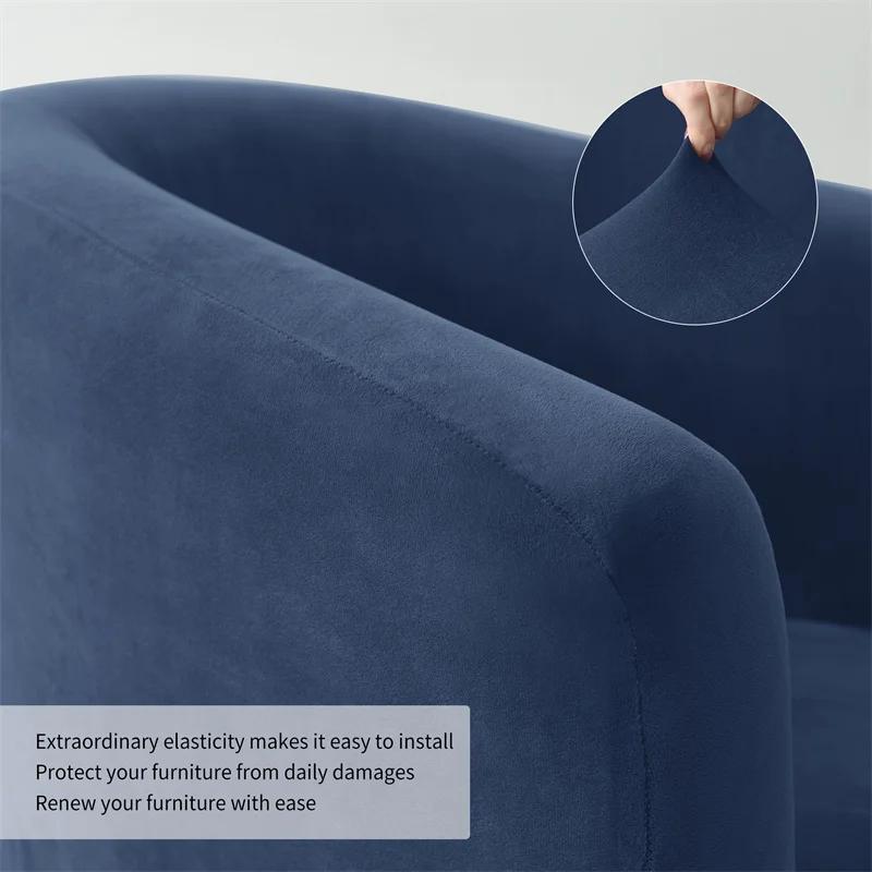 Velvet Elastic Club Bath Tub Armchairs Chair Covers Stretch Single Sofa Slipcover Removable Sofa Couch Cover for Bar Counter
