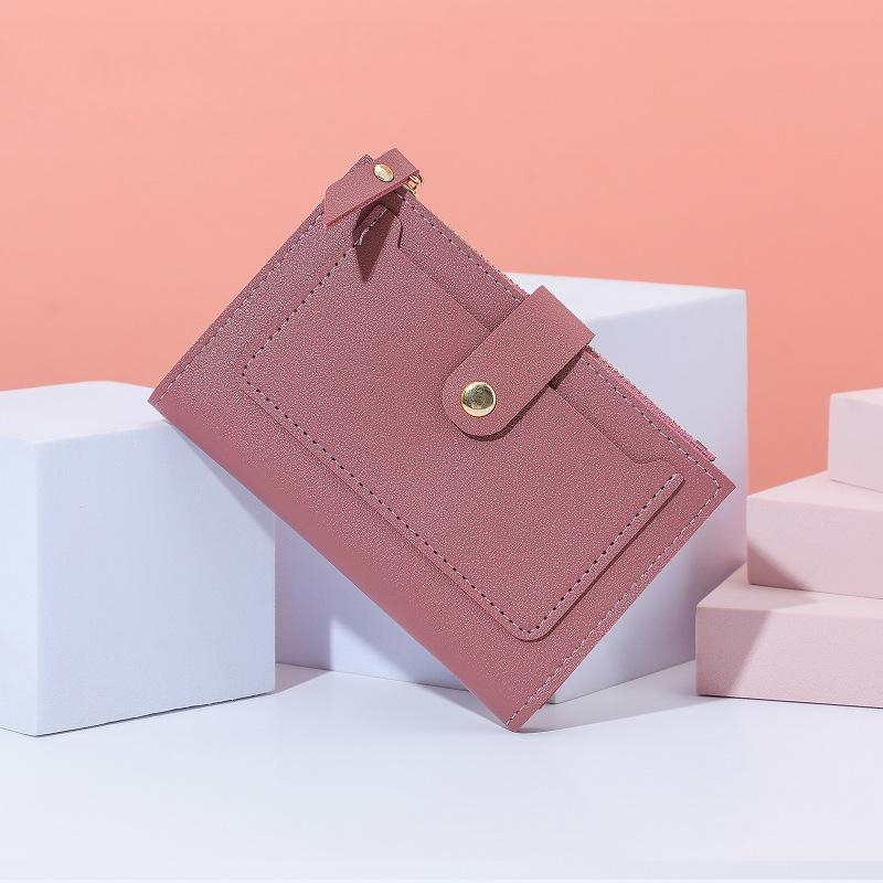 Multi-Functional Card Holder & Zipper Coin Purse with Custom Logo, PU Material, Multiple Card Slots