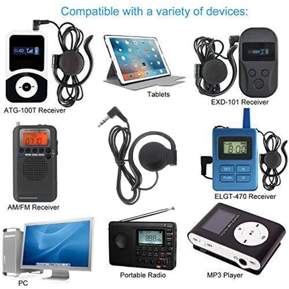 wired single 1m cable for and stereo mini single earphone Over-ear earphone, open-ear/on-ear type, stereo, earphone, (black), TV, radio, music, 3.5mm