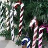 6 Pcs Candy Cane Christmas Ornament Plastic Twisted Candy Cane Christmas Tree Hanging Decoration for Xmas Tree Holiday Party Supplies