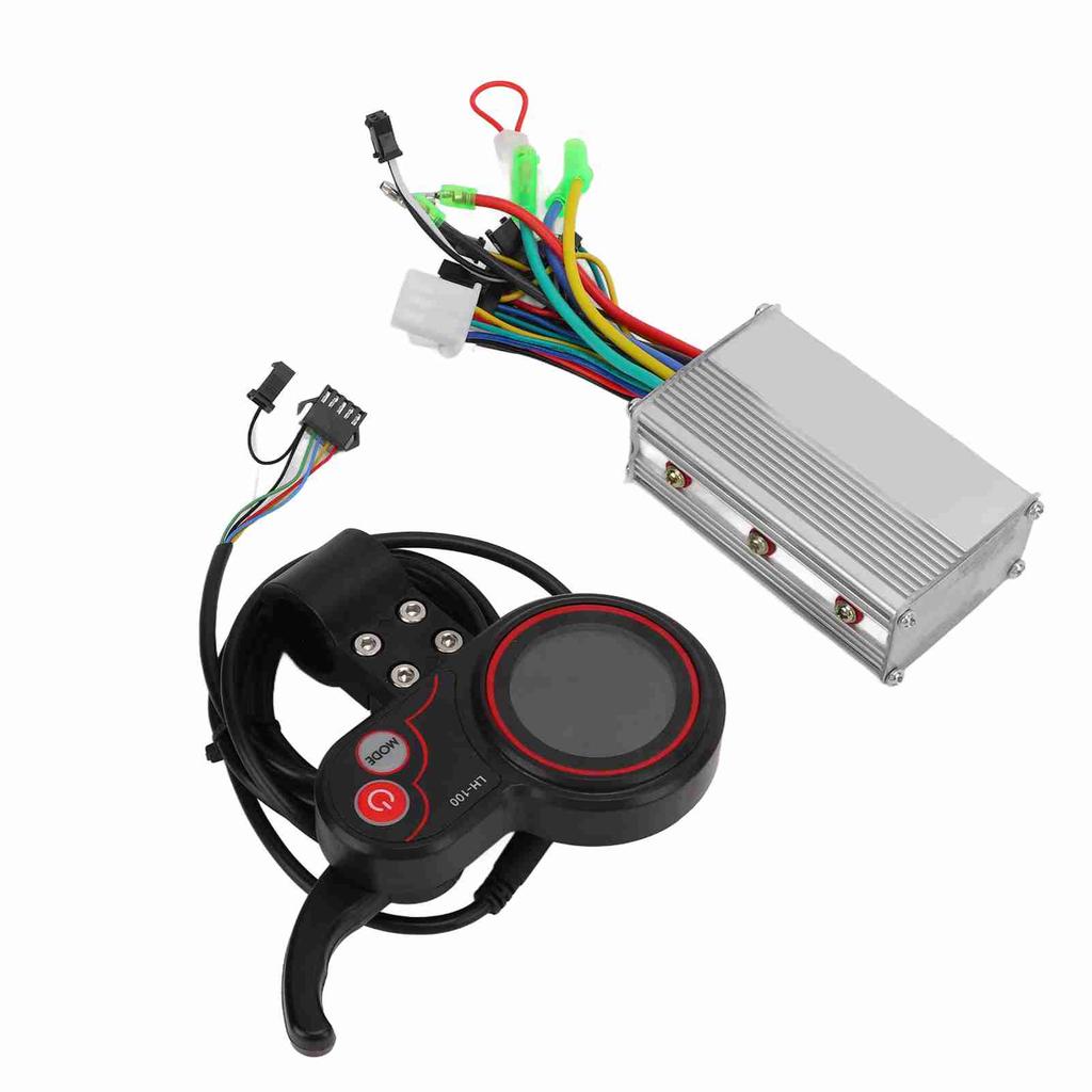 24 36 48V 350W Electric Bike Scooter Motor Controller with LH100 LCD Display Panel Thumb Throttle 2 in 1 Integrated