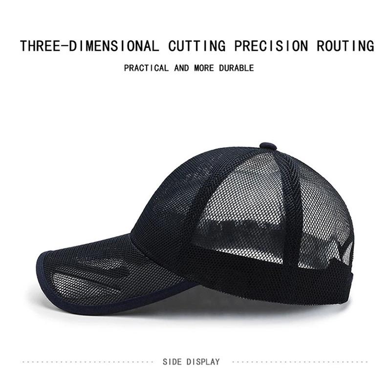 Summer Men Hat Openwork Brim Breathable Mesh Cap Outdoor Sports Sunscreen Baseball Women Sunhat