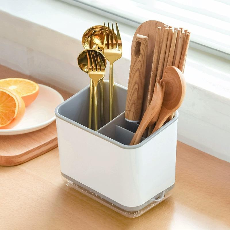 Multi-Functional Chopstick and Utensil Holder with Drainage