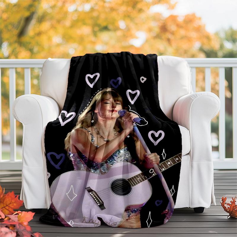 TS Fan Flannel Blanket Soft All-Season Throw, Design for Camping, Car Travel, Hiking Sofa, Bed, Office Perfect Gift for Parties