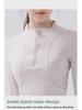 Chaqueta de Yoga y Running Slim Fit con Media Cremallera - Estilo Manga Larga Otoño/Invierno