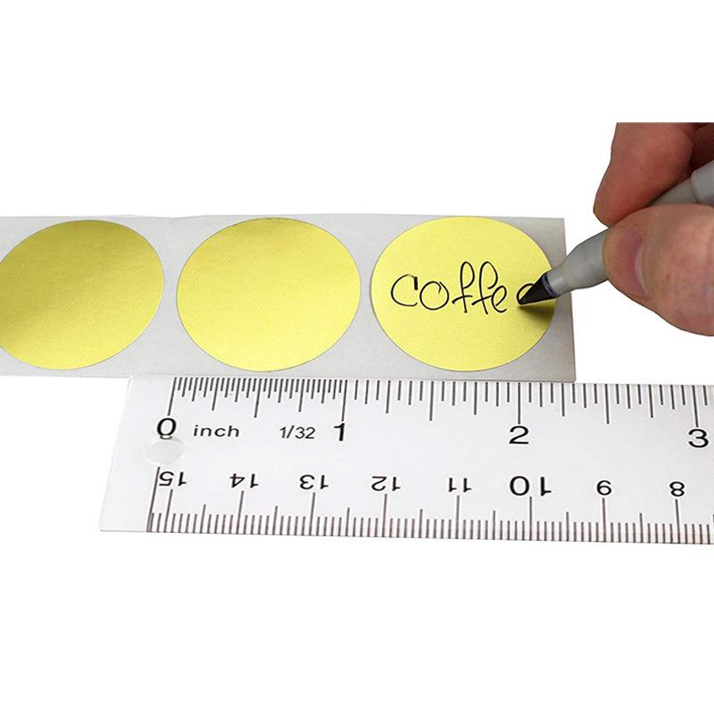 Gold Foil Heart Round Stickers - 500 pcs/roll for Baking Decoration and Sealing