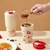 Travel Portable Plastic Coffee Mug With Nylon Rope Sealed Leak Proof Water Cup Cold And Heat-Resistant Milk Coffee Cup