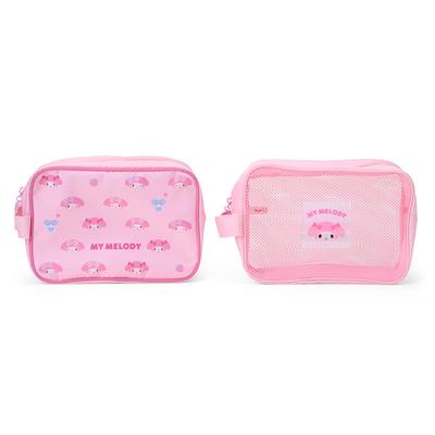 Sanrio Travel Pouch My Melody for Organizing Small for Ages 3 and 679488 2-piece Set, Polyester, Items, Up,