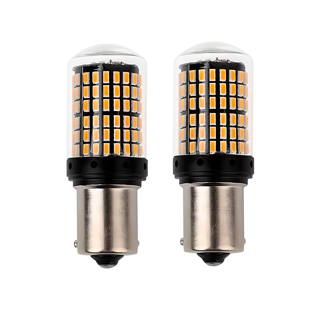 

2 шт. 1156 BA15S P21W BAU15S PY21W 7440 W21W P21/5W 1157 BAY15D 7443 3157 светодиодные лампы 144smd CanBus лампа обратного указателя поворота светло-желтый