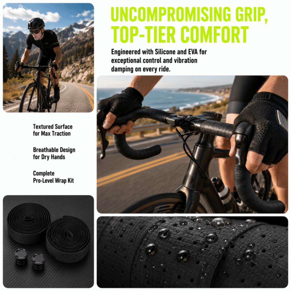 2pcs Soft Drop Bar Handlebar Tape Anti Slip Bike Handlebar Wrap  Cycling Grip Improvement