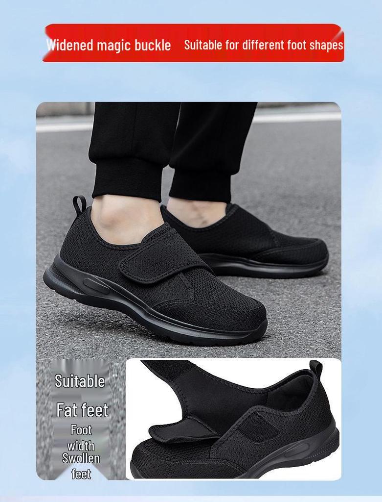 Four Seasons Damen Übergröße Leichte Atmungsaktive Walking-Schuhe – Extra Weite Weiche Sohle für Senioren