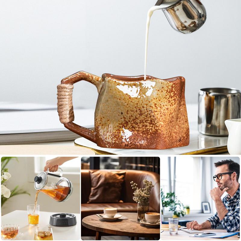 Stoneware Mug 250ml Handmade Pottery Mugs Ceramic Coffee Cups Portable Water Cup Aesthetic Mug For Coffee Tea Juice Hot Ice