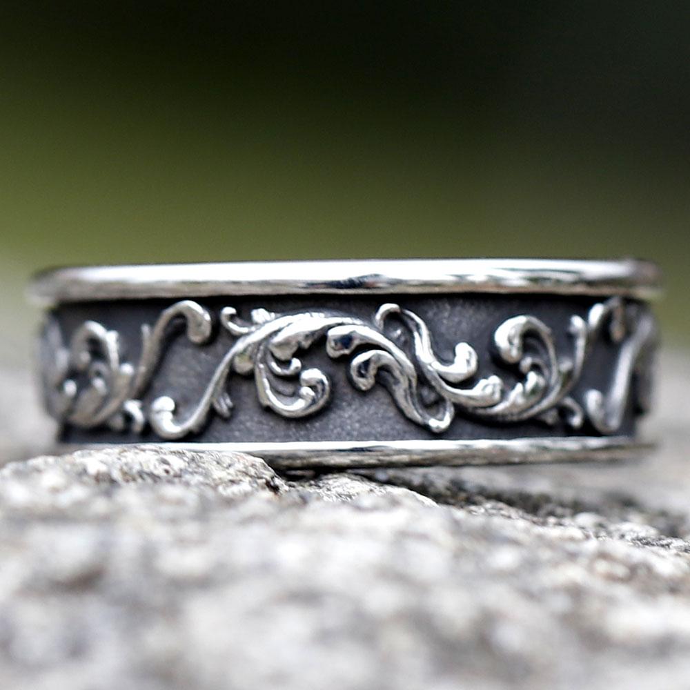 2025 New Arrival Stainless Steel Viking Spindrift Pattern Round Ring Viking Biker Vintage for gift Jewelry free shipping