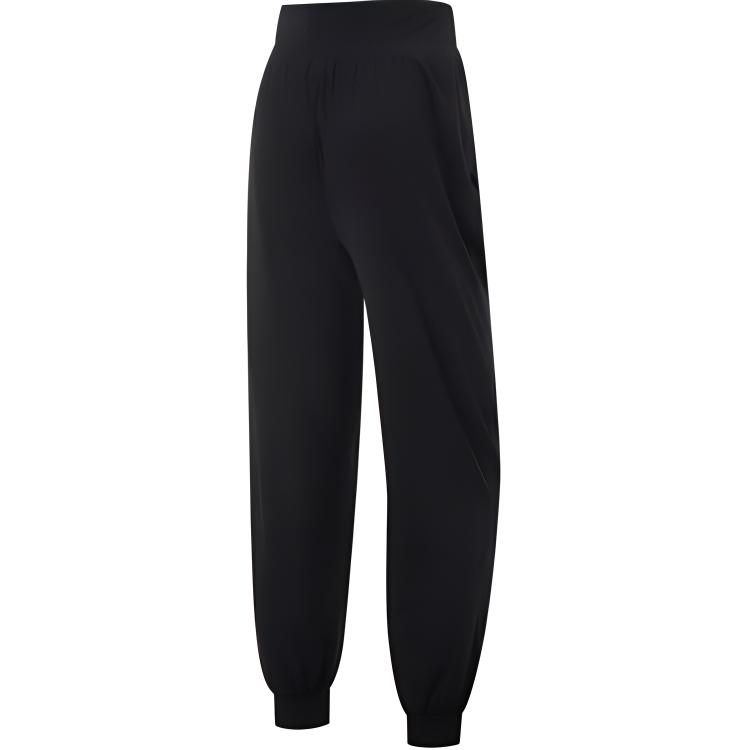 Li Ning Fitness Series Casual Comfortable Solid Color Knitted Sports Pants Women Pants Black AKYU002-1