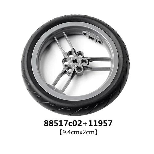 MOC High-Tech Tire Wheel Hub DIY Bricks Car Truck 44309 70695 15413 Construction Building Blocks Compatible Motorcycle Race Toys