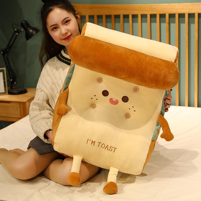 Lovely Plush Creative Toast Bread Increase Triangle Pillow Soft Nice Rest Cushion For Valentine's Day Gifts