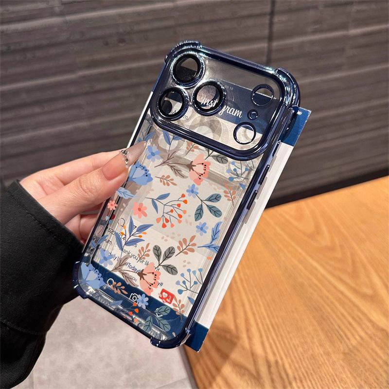 Purple Flowers Leaf Cover For Realme 15T 15 14 13 12 11 Plus Pro 5G C85 C71 C65 C53 C55 C35 C85 C21Y Air-Guard Corners Case Sof