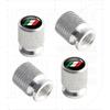 Für Panda Punto Tipo Italienische Flagge Abarth LOGO 4 Stück Auto Rad Reifen Ventil Aluminium Kappen Reifenventil Kappen Luftstaub Wasserdicht