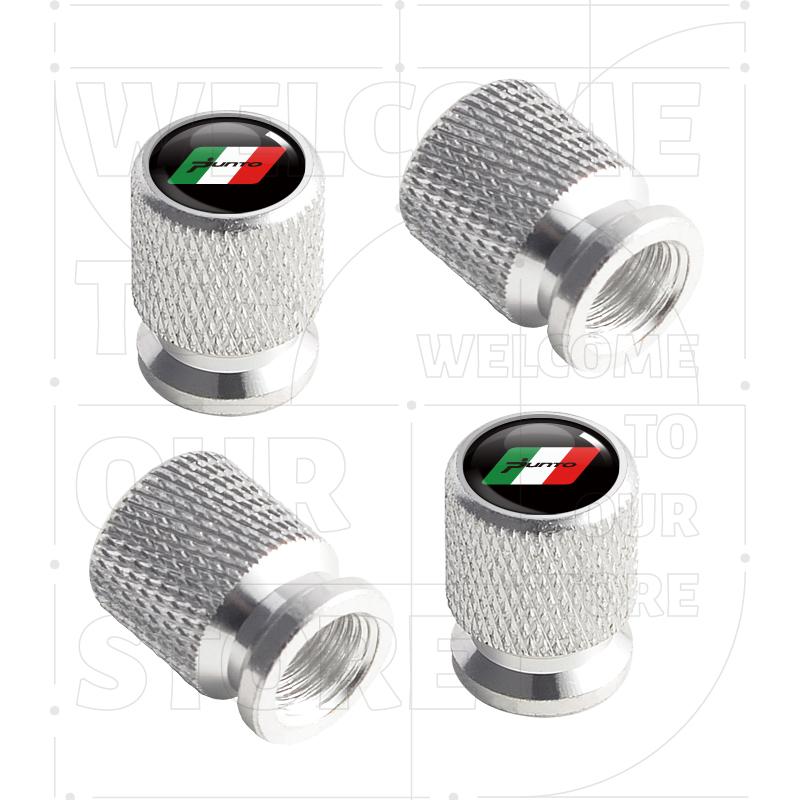Für Panda Punto Tipo Italienische Flagge Abarth LOGO 4 Stück Auto Rad Reifen Ventil Aluminium Kappen Reifenventil Kappen Luftstaub Wasserdicht