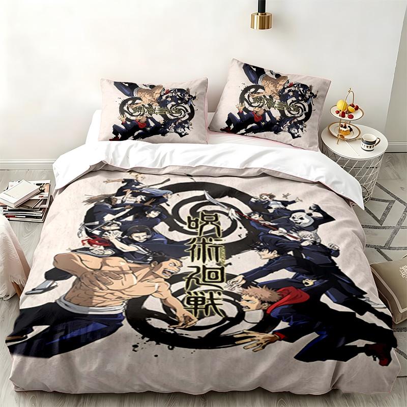 Jujutsu Kaisen 3pc set Perfect for bedroom use Comfortable bedding set includes a duvet cover and two pillowcases Ideal birthday or Christmas gift