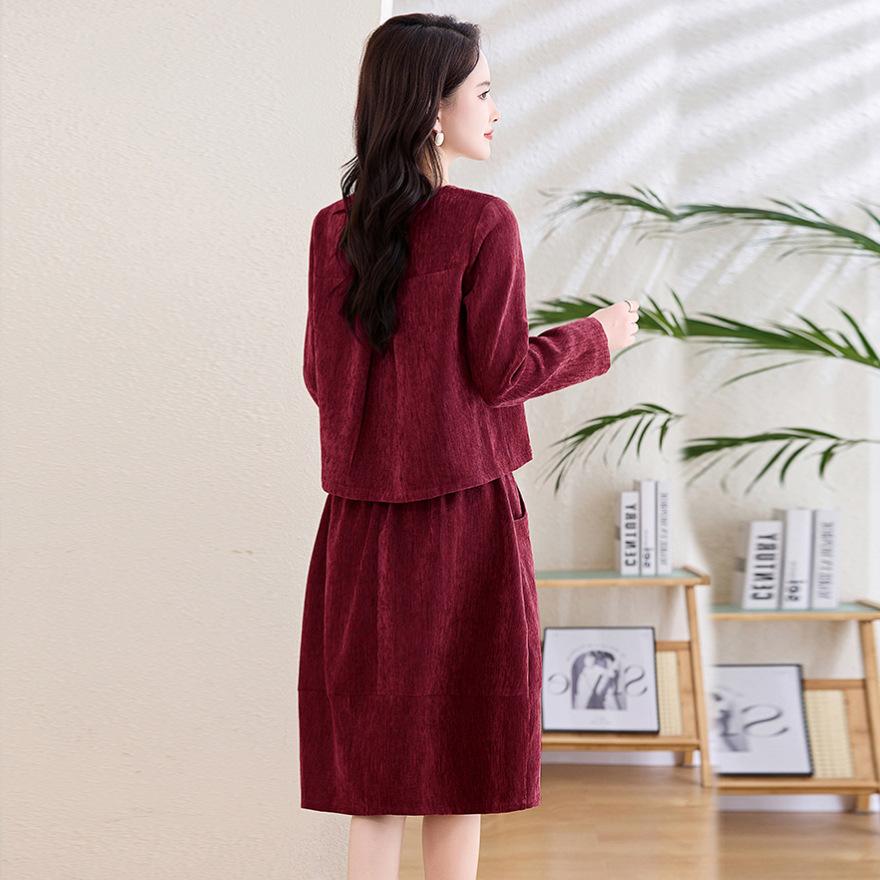 Fashion Suit Skirt Women's Spring New Design Sense Casual Temperament Age-reducing Two-piece Dress