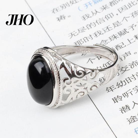 Finger Ring Men Vintage Artificial Gem Carving Band Jewelry Party Banquet Gift