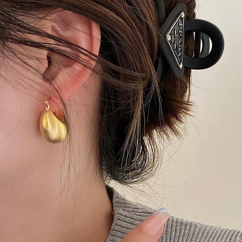 PONYKISS  Sterling Silver 18K Gold Hollow Round Hoop Earrings for Women Minimalist Trendy Fine  Light Luxury Accessory