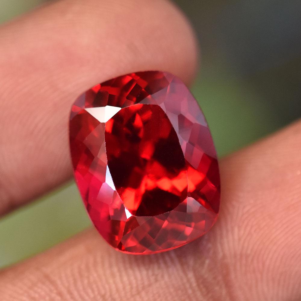 Red Ruby NATURAL Certified 19 Ct Cushion Cut Loose Gemstone For Anniversary
