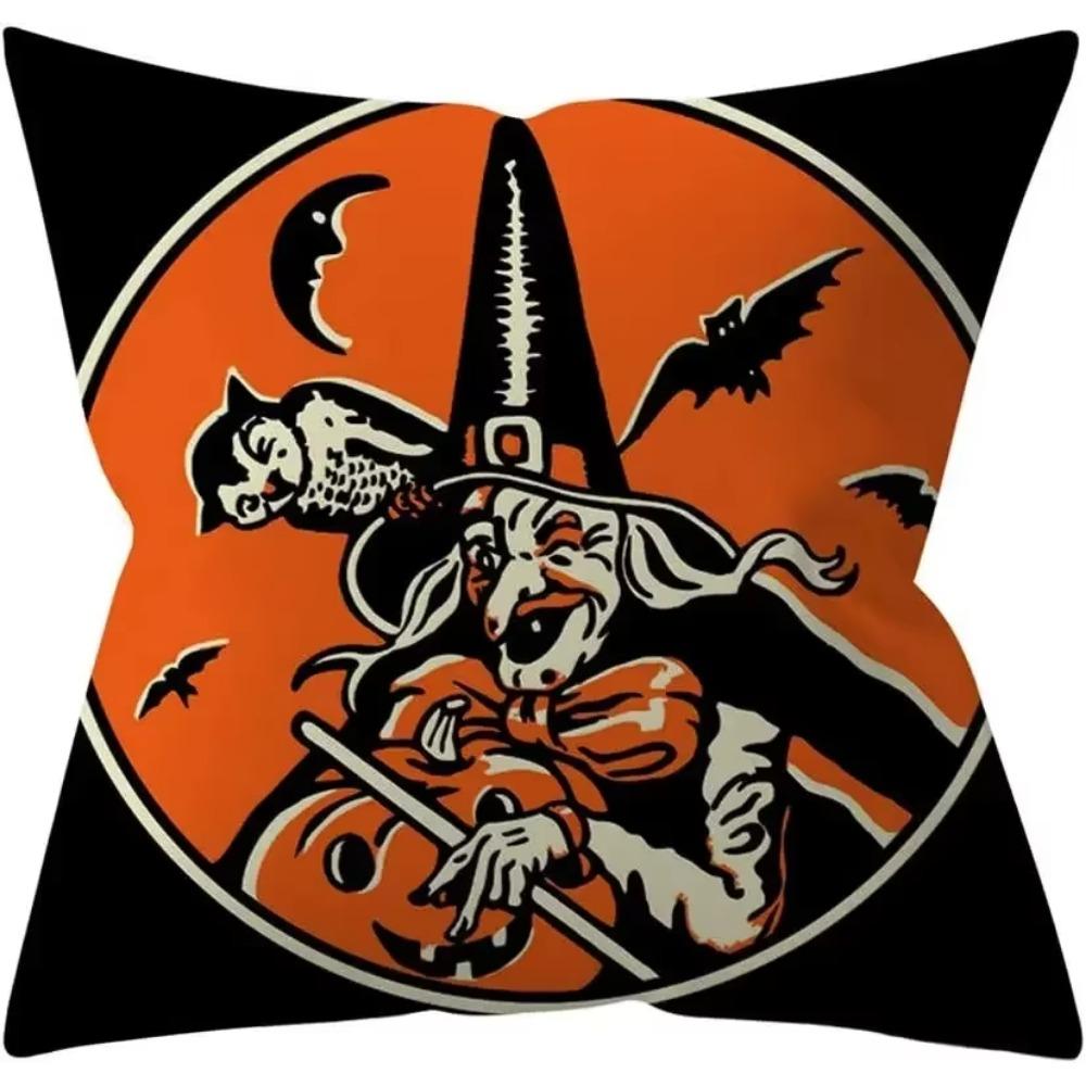 

Хэллоуин Ужас Тыква Летучая мышь Паутина Принт Наволочка Домашняя Гостиная Диван Украшение Квадратная Наволочка 66x66cm