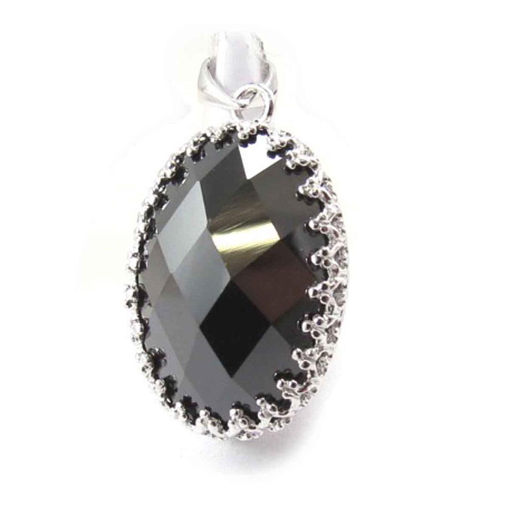 Les Trésors De Lily [G2792] - Stříbrný přívěsek 'Sappho' černé stříbro (rhodiované) - 15x18 mm