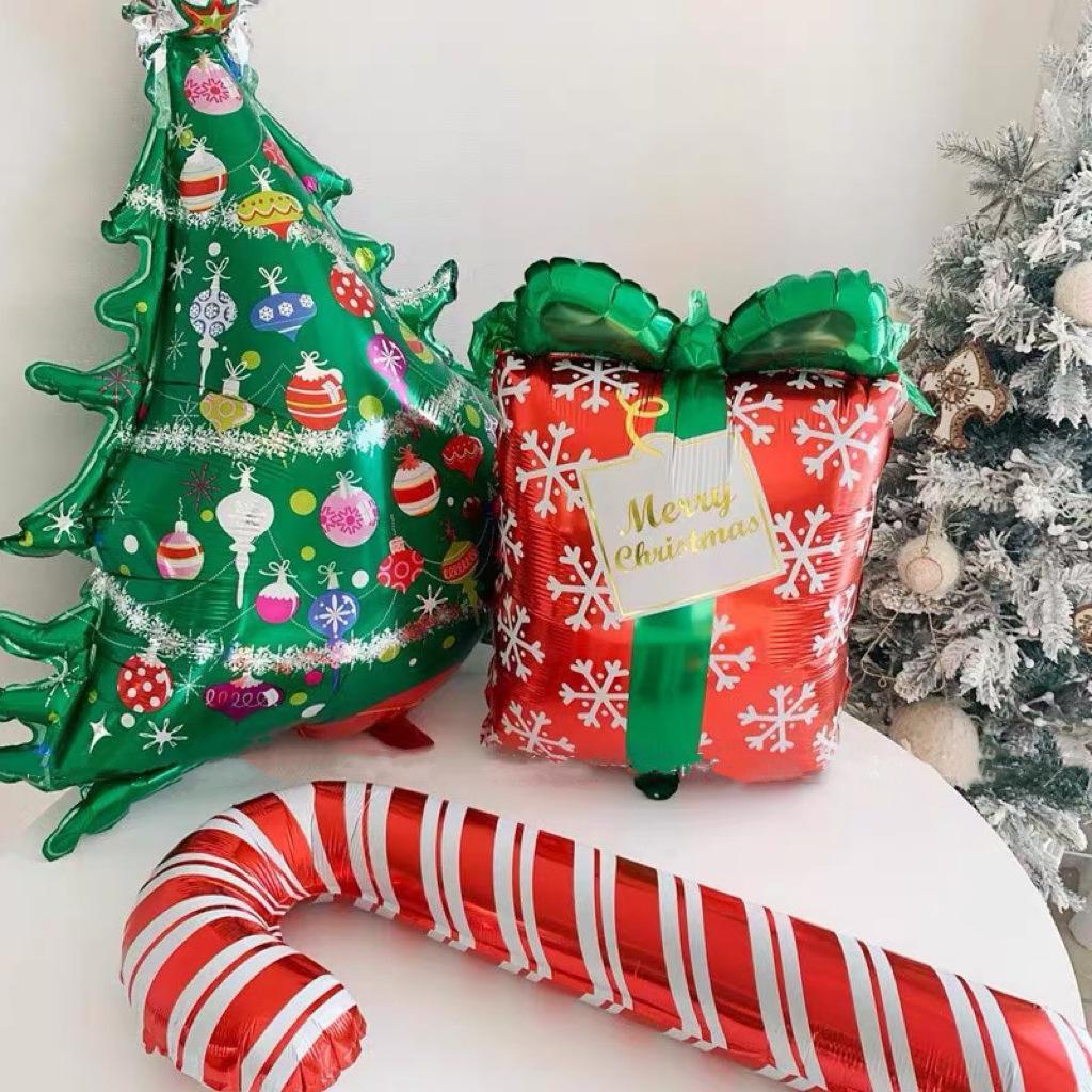Merry Christmas Balloon Decora Hanging Letter Globos for 2026New Year's Eve Party Navidad Snowman 2025 Christmas Tree Balloons