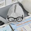 Kawaii Seal Plush Pencil Bag With Glasses Frames Large Capacity School Supplies Storage For Girls Stationery