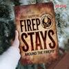 Vintage Metal Wall Art Fire Pit Sign, 8x12 Inch Rustic Farmhouse Decor for Outdoor Garden