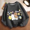 Cute Capibara Loose Sweatshirt for Children, Round-neck Long-sleeved Casual Sweatshirt for Boys and Girls In Spring and Autumn
