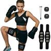 EMS Abdominal Muscle Training Belt with Stainless Steel Electrode Pads, No Gel Sheets Required, Abdominal Muscle Training Machine with Calorie Display