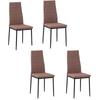 Set of 4 Upholstered Chairs for Living Room or Dining Modern Kitchen