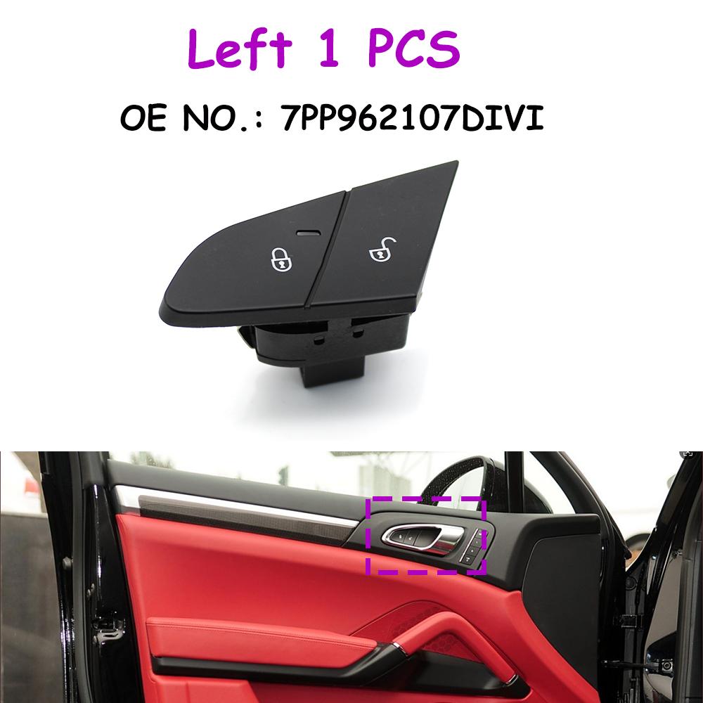 

92A 958 7P5 970 Car Interior Front Left Right Door Lock Switch Assembly For Porsche Cayenne Panamera 2010-2017 7PP962107 Left 1 PCS