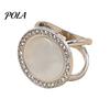 Rhinestone Scarf Ring Round Ring, Sparkling Slide Decorative Clip Holder for Women Neckerchiefs Silk Scarves Shawls Shirts Lightweight