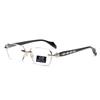 High definition rimless diamond trimmed anti-blue reading glasses men's casual photosensitive discoloration reading glasses women's trend