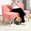 Two Seater Sofa Elegant Scandi Design Solid Wood Frame Up To 150 Kg 117 X 56.5 X 77 Cm Pink