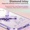KADEM For iPhone 14 Case Dragonfly Kickstand TPU Flowers Glitter Phone Cover