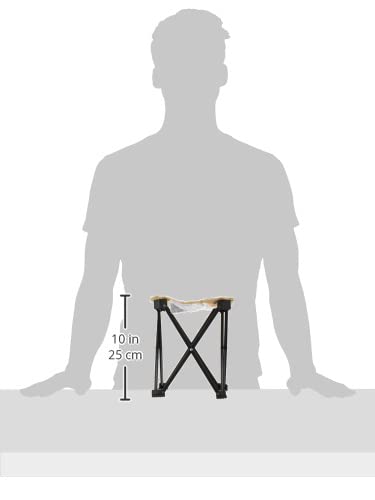 BUNDOK Mini hliníková stolička, béžová, BD-155BE, s úložným pouzdrem, kompaktní židle, malá