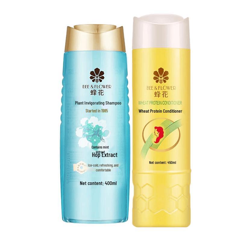 

Bee & Flower Plant Refreshing Shampoo & Wheat Protein Conditioner Set