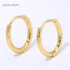 18K Gold Plated Brass Hoop Earring Huggie Earring,High Quality Round Earrings,Fashion Earring For Women Party Gifts