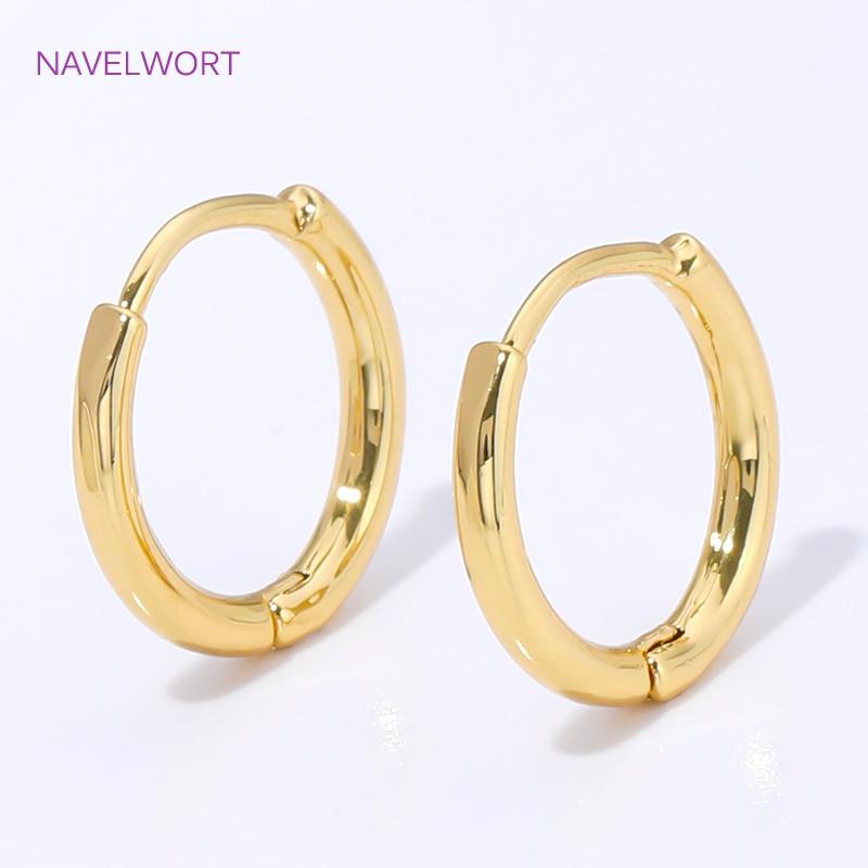 18K Gold Plated Brass Hoop Earring Huggie Earring,High Quality Round Earrings,Fashion Earring For Women Party Gifts