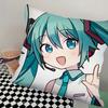 1Pc H-Hatsunes M-Miku Pillow Case Square Bedroom Sofa Leisure Comfort Cushion Car Living Room Home Decoration