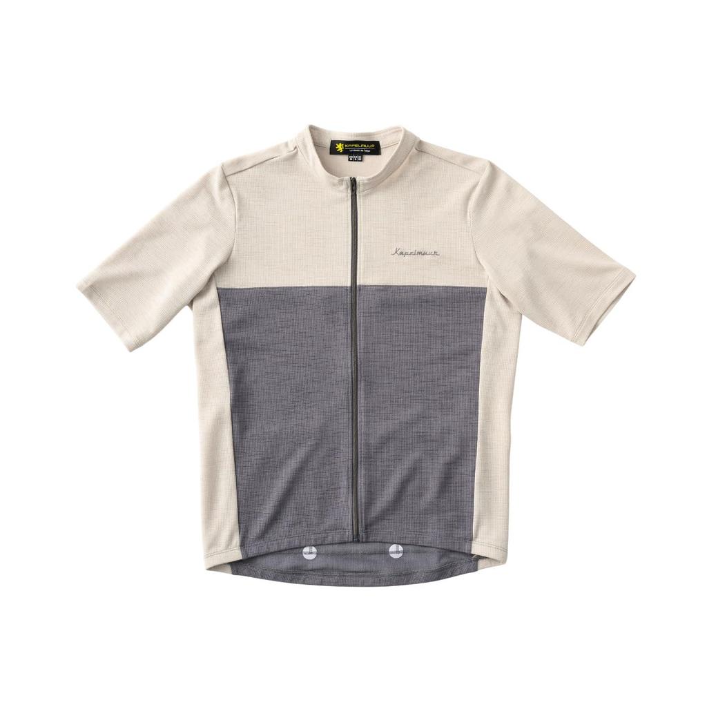 Kapelmuur Cycling Short Sleeve Size M Jersey, Linen-Style Combination, Ivory,