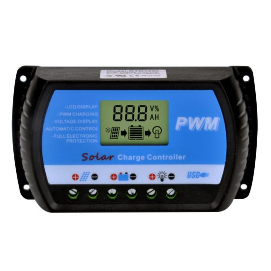 

12/24 В 10/20/30 А ШИМ ЖК-дисплей USB-регулятор напряжения Контроллер солнечной зарядки 10A
