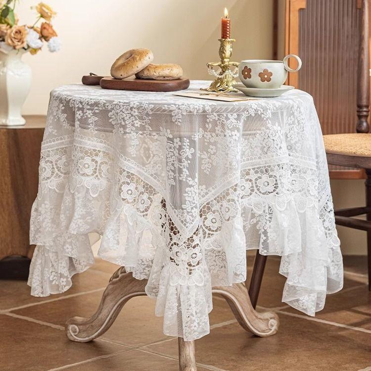 

Премиум французская ретро кружевная скатерть круглая прямоугольная обеденный стол журнальный столик скатерть покрывало полотенце 120*120cm